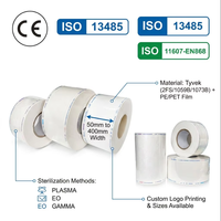 Bobines de stérilisation Tyvek pour instruments dentaires, conformes aux normes EN868 et ISO11607, résistantes à l'autoclave, disponibles en OEM pour usines.