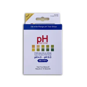 Тест-полоски PH, универсальное применение (pH 4,5-9,0), 100 полоски для мочи, слюна