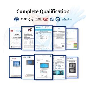 قفازات مختبر طبية تعمل باللمس بدون مسحوق للاستعمال مرة واحدة فحص اللمس الجزئي - Product Image 2