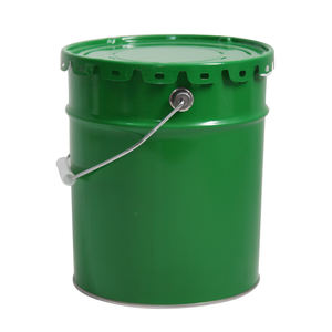 Seau rond en étain de 20 litres avec couvercle conçu pour l'impression - Product Image 5