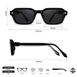 Lunettes de soleil à petite monture de style européen et américain haut de gamme pour hommes 2025 avec protection UV CP Insert Fashionable High-End <span class=keywords><strong>Feel</strong></span> - Product Image 2