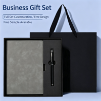 Ensemble cadeau de bloc-notes en acier inoxydable personnalisé avec logo, produits de bureau promotionnels faits à la main, haut de gamme, entreprise, nouvel an