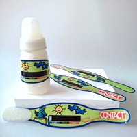 Suministros de Etiquetas Adhesivas para Termómetro de Diseño Personalizado, Termómetro para Biberones de Leche para Bebés