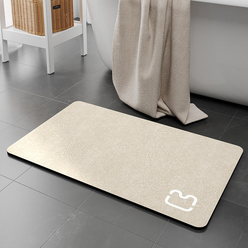 Tapis de bain en terre de diatomées nouvelle génération - tête de chat marron