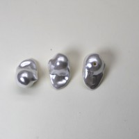 Perles acryliques baroques semi-percées en gros, 14x17x27mm, blanc nacré, irrégulières, perles en vrac pour fournitures de bijoux DIY