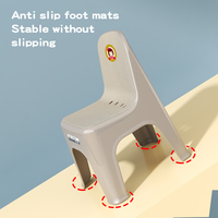 Haogle Nouvelle chaise de table d'étude de luxe pour enfants Chaise de meuble portable en plastique durable empilable colorée