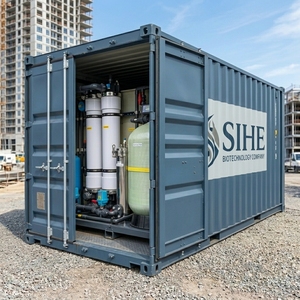 Machinerie mobile de traitement d'<span class=keywords><strong>eau</strong></span> par osmose inverse avec moteur PLC pour terminaux de croisière 3000L/heure, connexion à l'alimentation terrestre, interface bilingue - Product Image 2