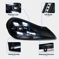 BK LED-Scheinwerfer-Set für Porsche Cayenne 2007-2010 Matrix-Stil Sequenzieller Blinker Plug-and-Play