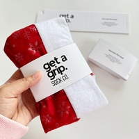 Étiquette personnalisée en papier pour serviettes et chaussettes de sport, bande imprimée sur mesure pour boîtes, emballage chapeau de Père Noël