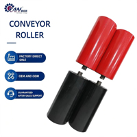 Ensemble complet de rouleaux porte-charge en acier, revêtement peint, pour convoyeur de matériaux en vrac