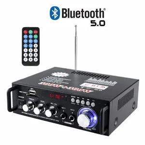 BT-298A Amplificador de potência de áudio estéreo digital de alta fidelidade 300W + 300W Amplificadores Bluetooth 12V/ 220V