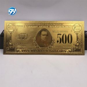 Billete de <span class=keywords><strong>Dólar</strong></span> Estadounidense de $500 Chapado en Oro de 24k, Único, para Colección de <span class=keywords><strong>Valor</strong></span>, Artesanía en PET - Product Image 1
