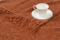 Couverture tricotée en Chenille, plaid doux, avec franges décoratives, pour décoration de maison, lit, canapé, fauteuil