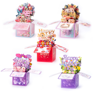 Scatola Sorpresa 3D Pop-up <span class=keywords><strong>con</strong></span> Biglietto Regalo in Carta per la Festa della Mamma, <span class=keywords><strong>con</strong></span> Busta, per Decorazioni Festa della Mamma 'Amo la Mamma' - Product Image 1