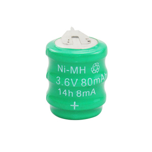 充電式バッテリー 3.6V 60mAh 3.6V 80MAH ニッケルカドミウム/<span class=keywords><strong>NI</strong></span>-<span class=keywords><strong>CD</strong></span> はんだパッド付き 2ピン - Product Image 2