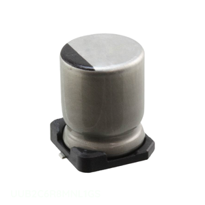 Condensador de Montaje Superficial de Canal del Fabricante, Aluminio, 6.8uF, 20%, 160V, SMD, UUB2C6R8MNL1GS, 6.8 uF - Product Image 1