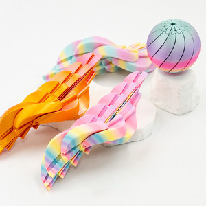 ลูกบอลบีบคลายเครียด PLA พิมพ์ 3 มิติ แบบกำหนดเอง สีไล่ระดับ ของเล่นฟิดเจ็ต ของตกแต่งโต๊ะทำงานแบบเปลี่ยนรูปได้ - Product Image 2