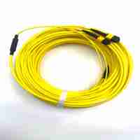 Cable de Fibra Óptica Multimodo MPO a MPO 24F OM3 Polaridad B de Baja Pérdida para Centro de Datos QSFP 40G 100G SR4 Troncal de Alta Densidad