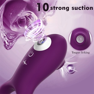 Clitoral Sucking Vibrator, G Spot Clit <strong>Dildo</strong> for Women with Suction &amp; Vibration, Waterproof Clitoral Massager Nipple Stimulator - Product Image 4