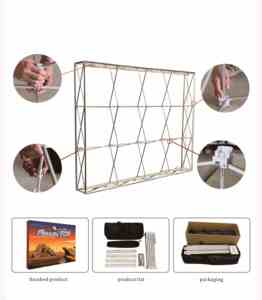 8ft 10ft 20ft triển lãm thương mại hiển thị CuộN kéo lên Pop <span class=keywords><strong>Up</strong></span> hiển thị gian hàng căng căng vải Backdrop hiển thị biểu ngữ khán đài - Product Image 5