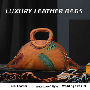 Sacs à main, cabas et portefeuilles classiques de luxe en cuir véritable imperméable avec plumes modernes, collection 2026, vente en gros - Product Image 3