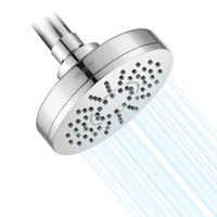 Usine offre spéciale de haute qualité 10CM entièrement chromé pommeau de douche mural rond en plastique pluie salle de bain haut pommeaux de douche