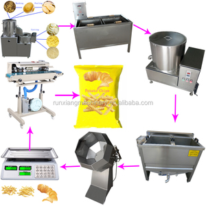 Línea de Producción de Papas Fritas, Máquina para Hacer Papas Fritas, Máquina para Cortar y Freír Papas - Product Image 1