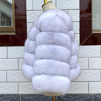 2022 nouveau hiver Crop Style grande taille veste de fourrure femmes réel manteau de fourrure de renard