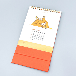 Planificateur annuel de bureau GemFully entièrement personnalisable 2025, <span class=keywords><strong>calendrier</strong></span> papier Kalendarz avec bloc-notes, matériau papier - Product Image 6