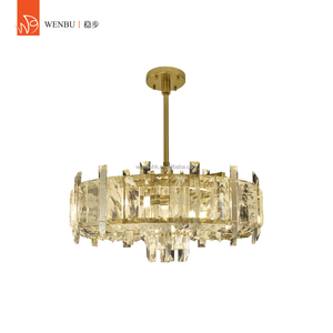 Lampes en cristal rondes, lustre de luxe, lumière en cristal de quartz naturel pour villa, salon - Product Image 1
