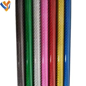 Высокое качество 3k цветная сделанная по индивидуальному заказу саржевая матовая трубка из углеродного волокна