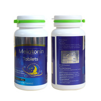 Comprimés de mélatonine personnalisés OEM pour adultes, 45 g par flacon, faibles en glucides/gras, 90 unités pour un sommeil amélioré et un sommeil profond chaque nuit