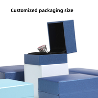 Maßgefertigte Luxus-Verpackungsbox aus Papier für Schmuck, Ring, Halskette und Ohrringe mit Rechtwinkligem Klappdeckel