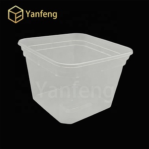 Recipientes Cuadrados Transparentes para Alimentos de 8/16/32 oz, Aptos para Microondas, Herméticos, para Helado, Mantequilla, Yogur y Queso - Product Image 6