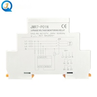 Relais de surveillance de tension automatique miniature triphasé JMR7-P01N, 220V/400V, réglable, IP20, certifié CE, protection contre les surtensions