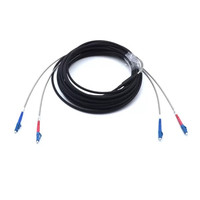 Cable kabel serat optik luar ruangan 2F SM 9/125um OS2 LC dupleks luar ruangan kabel patch serat lc