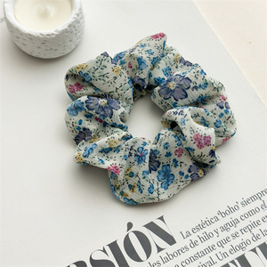 Coleteros de Tela con Estampado Floral, Coleteros Grandes, Coleteros Coloridos Tipo Scrunchie - Product Image 5