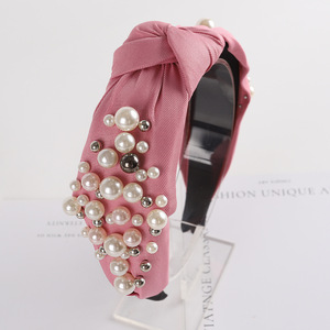 ZhenXi Pearl Headband Wide Brim Women's Headdress Gift Box Fresh Sweet Style For Valentine's Day Birthday - Product Image 4