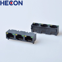 RJ-45 Rj45 Konnektör RJ45 1x4 Portlu Modüler Jak Sağ Açılı LED'siz Dişi Soket Konnektör
