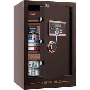 Coffre-fort domestique <span class=keywords><strong>TIGERKING</strong></span> 3,47 pieds cubes, expédition rapide depuis l'entrepôt américain, prix direct usine, serrure numérique + à combinaison, système d'alarme double - Product Image 1