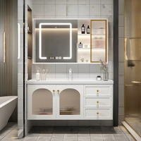Luxe moderne simplicité une pièce en céramique bassin salle de bain armoire Intelligent lavage des mains toilette Table de lavage hôtels exclusifs