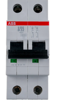 Disjoncteur miniature ABB S202-B32 32A bipolaire type B, capacité de coupure 6kA, 400V pour armoire de distribution industrielle