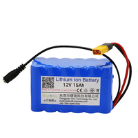 Pack de batteries au lithium cylindriques personnalisées 12V 15Ah 25Ah avec ports XT60 et DC doubles pour robots AGV et équipements de surveillance miniatures hors réseau