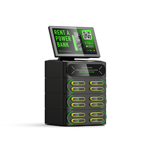 Estación de Carga Rápida de 12 Ranuras con Pantalla LED, Soporte NFC, Banco de Energía con Kiosco de Alquiler POS, Capacidad de Carga para Múltiples Dispositivos - Product Image 1