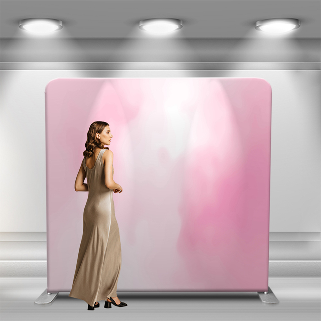 Custom Portable Media Backdrop Print Step and Repeat Logo Wall Banner Expandable Telescopic Stand