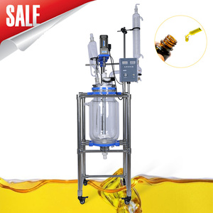 Reactor de vidrio químico de doble capa de laboratorio Precio de recipiente Planta piloto Reactor de vidrio con camisa 100L con aparato de filtración al vacío - Product Image 5