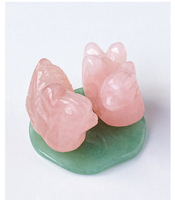 Artisanat spirituel en cristal DIY, cristal de quartz rose naturel, canard mandarin pour cadeau de la Saint-Valentin