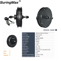 Moteur de moyeu de vélo électrique en gros 2000 W, moteur de vélo électrique tout-terrain, contrôleur de moteur intelligent Bluetooth, kit de conversion de vélo électrique 1500 W