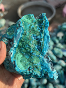 หินคริสโซโคลลาแบบหยาบมาลาไคท์2025ผสมรูปทรงธรรมชาติ - Product Image 4