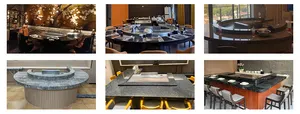 Commercial Teppanyaki Plate Iron Plate Fast Heat Conduction Even Heating Built In Electric Teppanyaki Grill